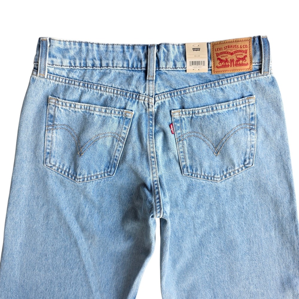 Levis Wide Leg Jeans Women's 30x32 Blue Low-Rise SuperLow Y2K Grunge Skater - Picture 9 of 11